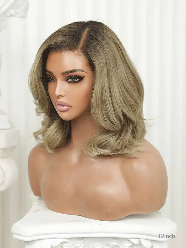 Peace Blonde Bob Wig Side Part - Image 5
