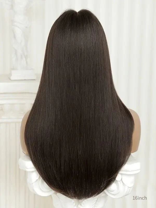 Viola Dark Brown Straight Hair Glueless - Image 5